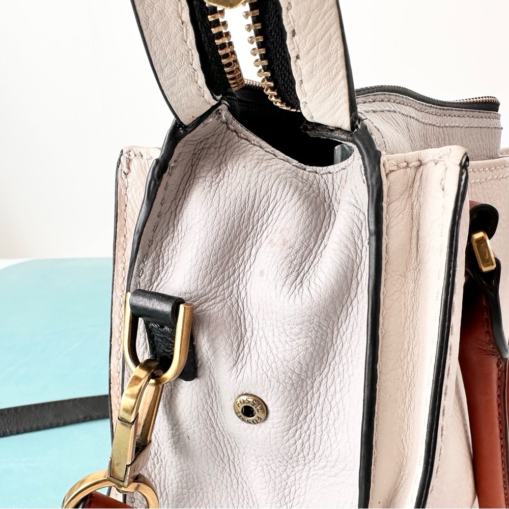 FOSSIL Ryder Leather Satchel in Neutral - Picture 8 of 14